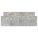 sengeramme med sengegavl og fodgærde 140x200 cm betongrå