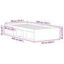 sengeramme 90x200 cm sort