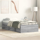 sengestel 100x200 cm grå sonoma-eg