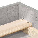 sengeramme 150x200 cm betongrå