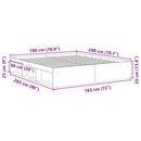sengeramme 180x200 cm sort