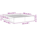sengeramme 200x200 cm sort