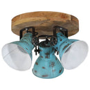 loftlampe 25 W 35x35x25 cm E27 patineret blå