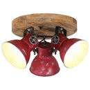loftlampe 25 W 35x35x25 cm E27 rustik rød
