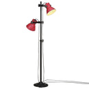 gulvlampe 25 W 25x25x90/140 cm E27 rustik rød