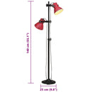 gulvlampe 25 W 25x25x90/140 cm E27 rustik rød