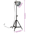 gulvlampe 35x35x65/95 cm 25 W E27 vintagesølv