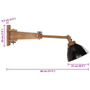 væglamper 150 cm 25 W E27 sort