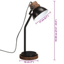 skrivebordslampe 25 W 18x18x60 cm E27 sort