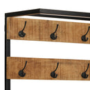 knagerække med skoopbevaring 68x30x182 cm massivt ru mangotræ