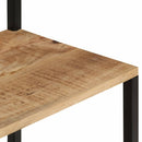 knagerække med skoopbevaring 68x30x182 cm massivt ru mangotræ