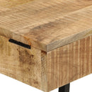 konsolbord 105x35x75 cm massivt ru mangotræ og jern