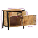 sengebord 40x30x42 cm massivt mangotræ