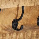 knagerækker 2 stk. 80x8x25 cm massivt ru mangotræ
