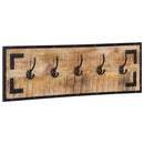 knagerækker 2 stk. 80x8x25 cm massivt ru mangotræ