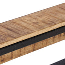 knagerække 87x10x27 cm massivt ru mangotræ