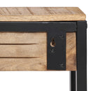 knagerække 87x10x27 cm massivt ru mangotræ