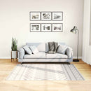 gulvtæppe 120x170 cm vaskbart sort og hvid