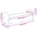 kaninfoderautomat 28x10x10 cm massivt fyrretræ
