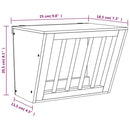 kaninfoderautomat 25x18,5x20,5 cm massivt fyrretræ