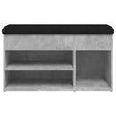 skobænk 82x32x45,5 cm konstrueret træ betongrå