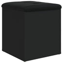 opbevaringsbænk 42x42x45 cm konstrueret træ sort