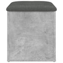 skobænk 42x42x45 cm konstrueret træ betongrå