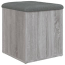 skobænk 42x42x45 cm konstrueret træ grå sonoma-eg