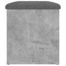 skobænk 62x42x45 cm konstrueret træ betongrå