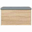 opbevaringsbænk Sonoma eg 82x42x45 cm konstrueret træ