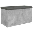 opbevaringsbænk 82x42x45 cm konstrueret træ betongrå