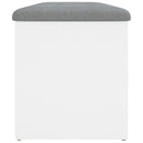 opbevaringsbænk hvid 102x42x45 cm konstrueret træ
