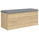 opbevaringsbænk Sonoma eg 102x42x45 cm konstrueret træ