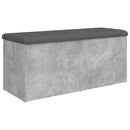 opbevaringsbænk 102x42x45 cm konstrueret træ betongrå