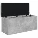 opbevaringsbænk 102x42x45 cm konstrueret træ betongrå