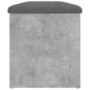 opbevaringsbænk 102x42x45 cm konstrueret træ betongrå