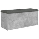 opbevaringsbænk 102x42x45 cm konstrueret træ betongrå