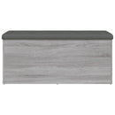 opbevaringsbænk 102x42x45 cm konstrueret træ grå sonoma-eg