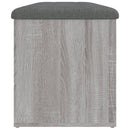 opbevaringsbænk 102x42x45 cm konstrueret træ grå sonoma-eg