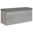 opbevaringsbænk 102x42x45 cm konstrueret træ grå sonoma-eg
