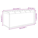 opbevaringsbænk 102x42x45 cm konstrueret træ grå sonoma-eg