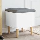 opbevaringsbænk 42x42x46 cm konstrueret træ hvid