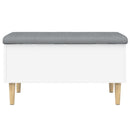 opbevaringsbænk 82x42x46 cm konstrueret træ hvid