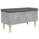 skobænk 82x42x46 cm konstrueret træ betongrå