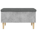 skobænk 82x42x46 cm konstrueret træ betongrå
