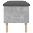 skobænk 82x42x46 cm konstrueret træ betongrå