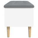 opbevaringsbænk 102x42x46 cm konstrueret træ hvid