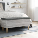 opbevaringsbænk 102x42x46 cm konstrueret træ grå sonoma-eg