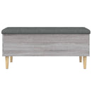 opbevaringsbænk 102x42x46 cm konstrueret træ grå sonoma-eg