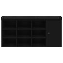 skobænk 102x32x50 cm konstrueret træ sort
